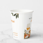 Wijn- en kaasfeest voor verloofden papieren bekers (Rechts)