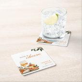 Wijn- en kaasfeestje kartonnen onderzetters (Insitu)