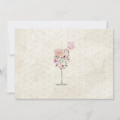 Wijn- en kaasooruitnodiging kaart (Achterkant)