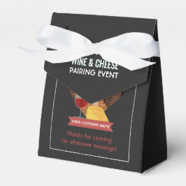 Wijn- en kaasparmolen toevoegen foto en logo bedankdoosjes