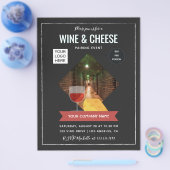 Wijn- en kaasparmolen toevoegen foto en logo flyer (Enkel)