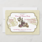 Wijn- en kaaspartij kaart (Voorkant)