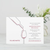 Wijn- en kaaspartij kaart (Staand voorkant)