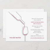 Wijn- en kaaspartij kaart (Voorkant / Achterkant)