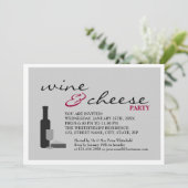 Wijn- en kaaspartij kaart (Staand voorkant)