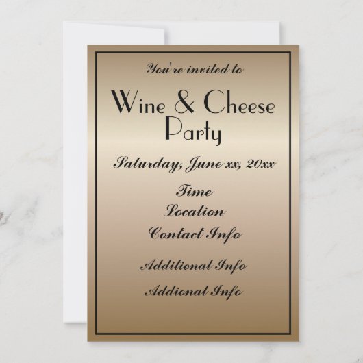 Wijn- en kaaspartij kaart (Achterkant)