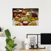 Wijn- en kaaspartij poster (Thuiskantoor)