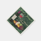 Wijn- en kaaspartij servet (Hoek)