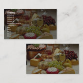 Wijn- en kaaspartij visitekaartje (Voorkant / Achterkant)