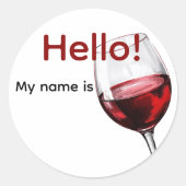 Wijn- en kaasproeverij ronde sticker (Voorkant)