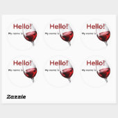 Wijn- en kaasproeverij ronde sticker (Vel)