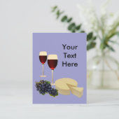 Wijn- en kaasreeksen briefkaart (Staand voorkant)