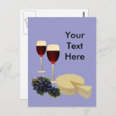 Wijn- en kaasreeksen briefkaart (Voorkant / Achterkant)