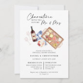 Wijn- en kaasrepetitie in Charcuterie Board Kaart (Voorkant)