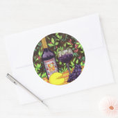 Wijn en kaassticker ronde sticker (Envelop)