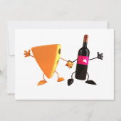 Wijn- en kaasuitnodigingen kaart (Voorkant)