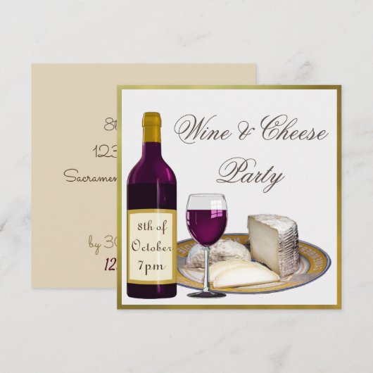 WIJN- EN KAASVERZOEKKAMELKAMER KAART (Voorkant / Achterkant)