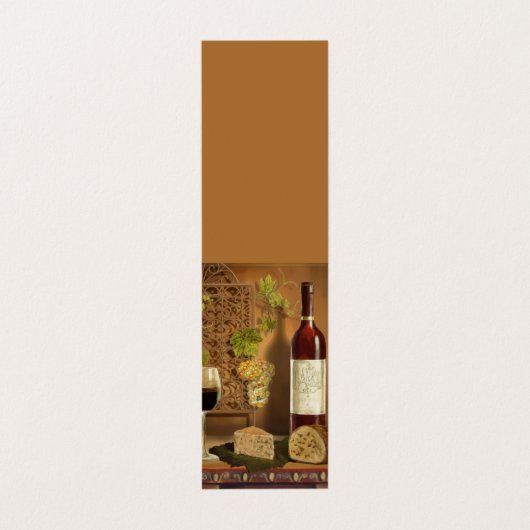 Wijn- en kaaswijnmakerij gevouwen visitekaartje (Buitenkant ongevouwen)