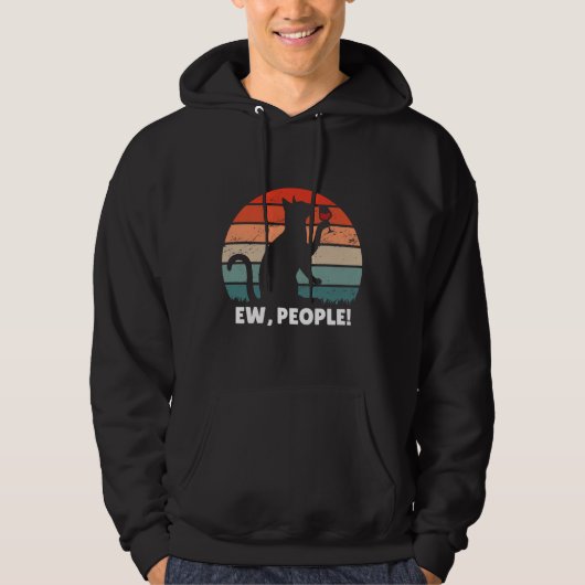 Wijn en kat hoodie (Voorkant)