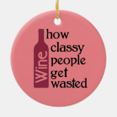 Wijn en kat keramisch ornament (Achterkant)