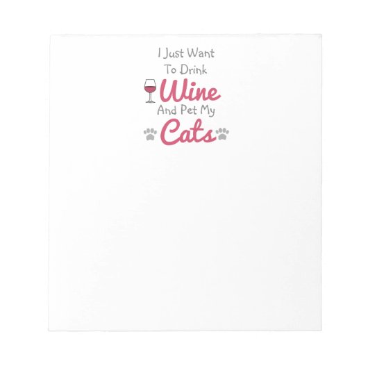Wijn en katten notitieblok (Voorkant)