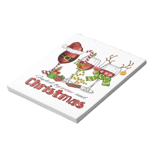 Wijn en kerst notitieblok (Linkerzijde)