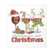 Wijn en kerst notitieblok (Voorkant)