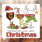 Wijn- en kerstvensterkoeling raamsticker (Vel 2)