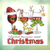 Wijn- en kerstvensterkoeling raamsticker (Vel 3)