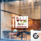 Wijn- en kerstvensterkoeling raamsticker (Cafe Raam)