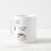 Wijn en Koffie Drinker Koffie Two-Tone Koffiemok (Voorkant links)