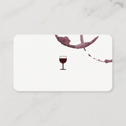 Wijn en kurk schroef visitekaartje (Achterkant)