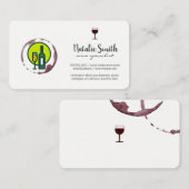 Wijn en Kurkentrekker | Wijngaard Visitekaartje (Voorkant / Achterkant)