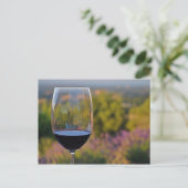Wijn- en lavenderpostkaart briefkaart (Staand voorkant)
