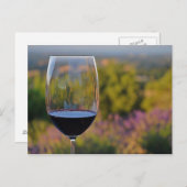Wijn- en lavenderpostkaart briefkaart (Voorkant / Achterkant)