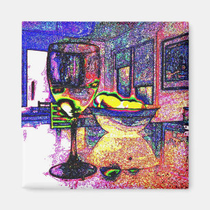 Wijn en Lemons I - Koelkast Magnet