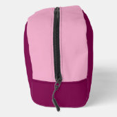 Wijn en licht roze met naam toilettasje (Rechts)