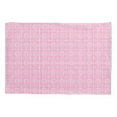 Wijn en lichtroze en witte geometrische reversibel kussensloop (Achterkant)