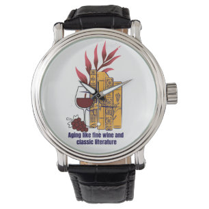 Wijn en literatuur horloge