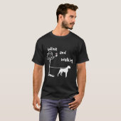 Wijn en loopboxer Dog T-shirt (Voorkant volledig)