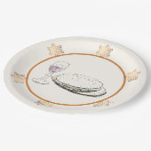 Wijn en Matzoh Pascha Papier Borden Papieren Bordje (Gekanteld)