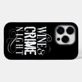 Wijn- en misdaadnacht - grappige ware misdaad Case-Mate iPhone case (Achterkant (horizontaal))