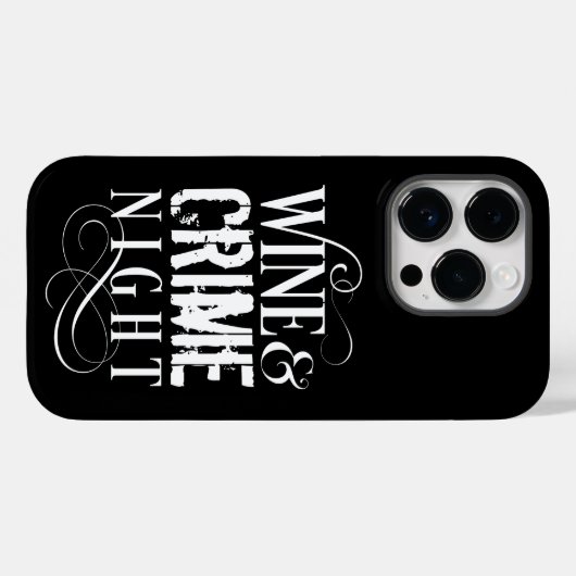 Wijn- en misdaadnacht - grappige ware misdaad Case-Mate iPhone case (Achterkant (horizontaal))