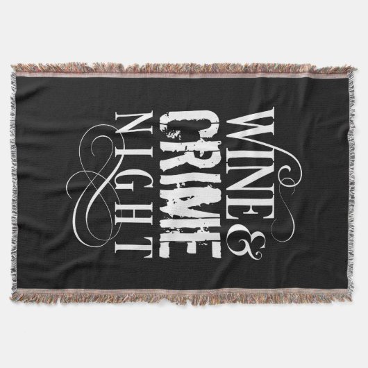 Wijn- en misdaadnacht - grappige ware misdaad deken (Voorkant)