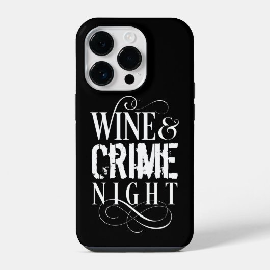 Wijn- en misdaadnacht - grappige ware misdaad iPhone hoesje (Achterkant)