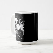 Wijn- en misdaadnacht - grappige ware misdaad koffiemok (Voorkant links)