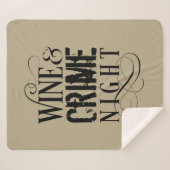 Wijn- en misdaadnacht - grappige ware misdaad Sher Sherpa Deken (Voorkant (horizontaal))