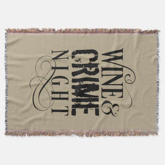 Wijn- en misdaadnacht - grappige ware misdaad Thro Deken (Voorkant)