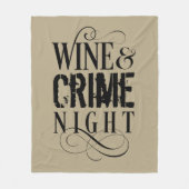 Wijn- en misdaadnacht - grappige ware misdaad Vlee Fleece Deken (Voorkant)