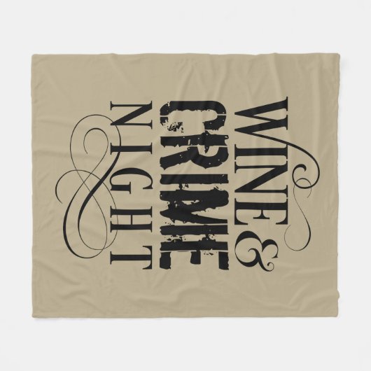 Wijn- en misdaadnacht - grappige ware misdaad Vlee Fleece Deken (Voorkant (Horizontaal))